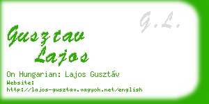 gusztav lajos business card